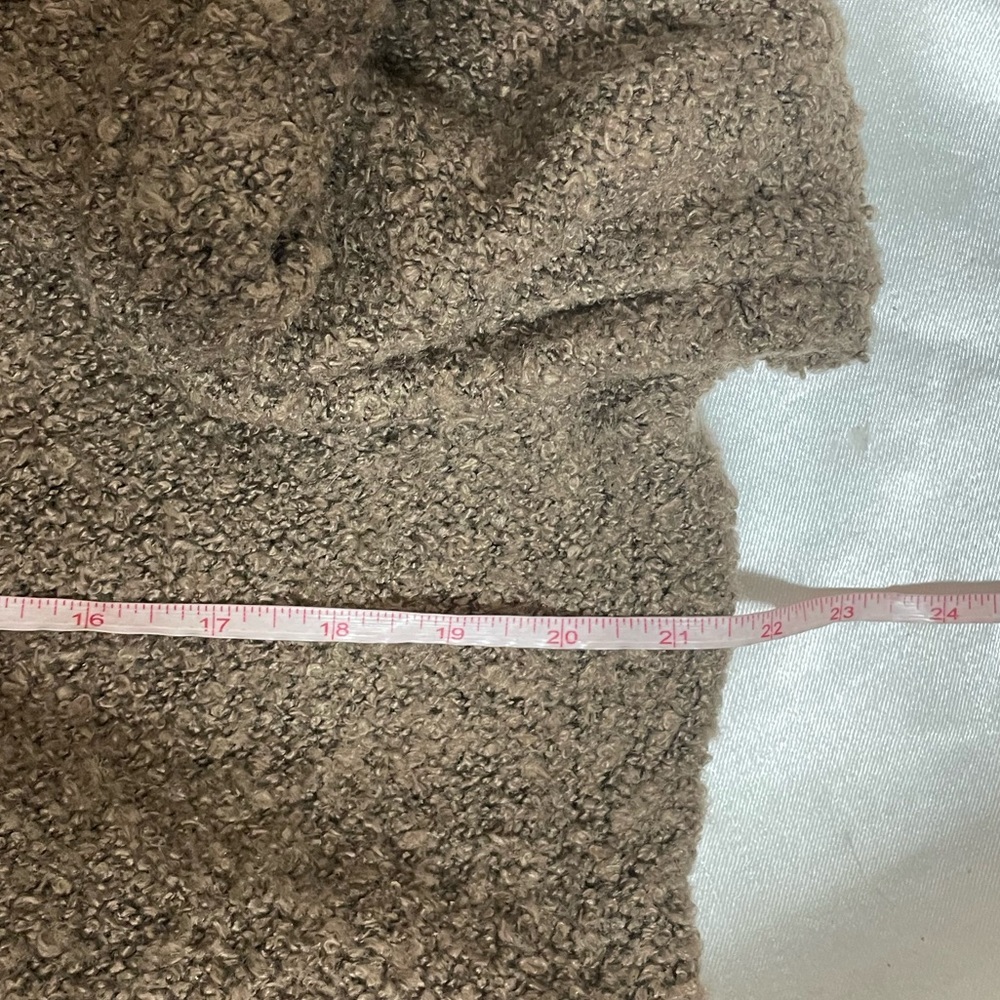 DB XL turtleneck sweater brown womens fur trimming euc - Picture 6 of 8